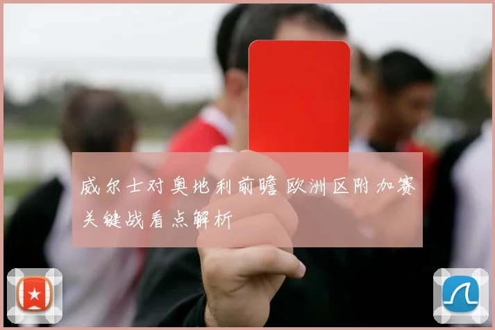 威尔士对奥地利前瞻 欧洲区附加赛关键战看点解析